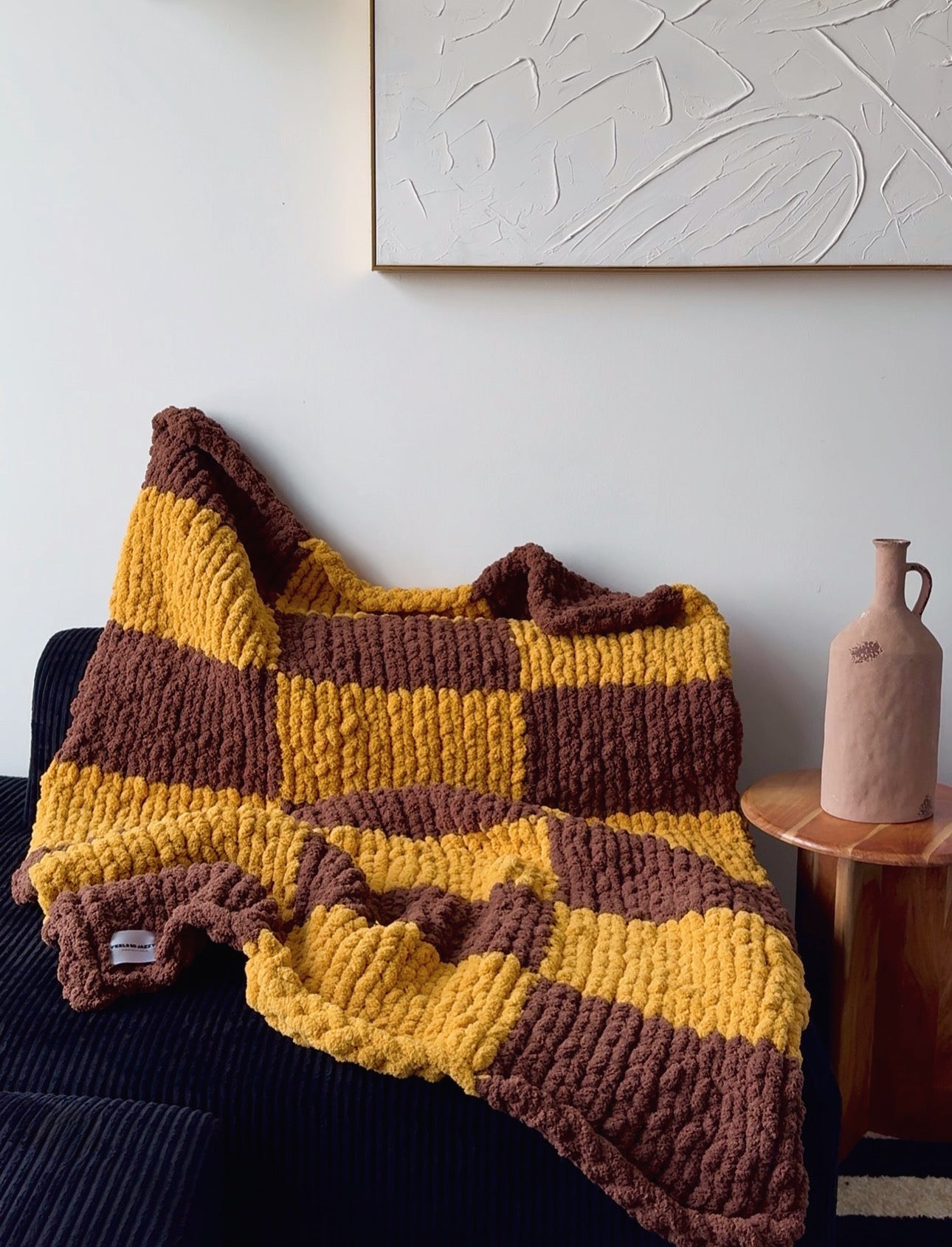 Chunky Knit Blanket — CHECKERED