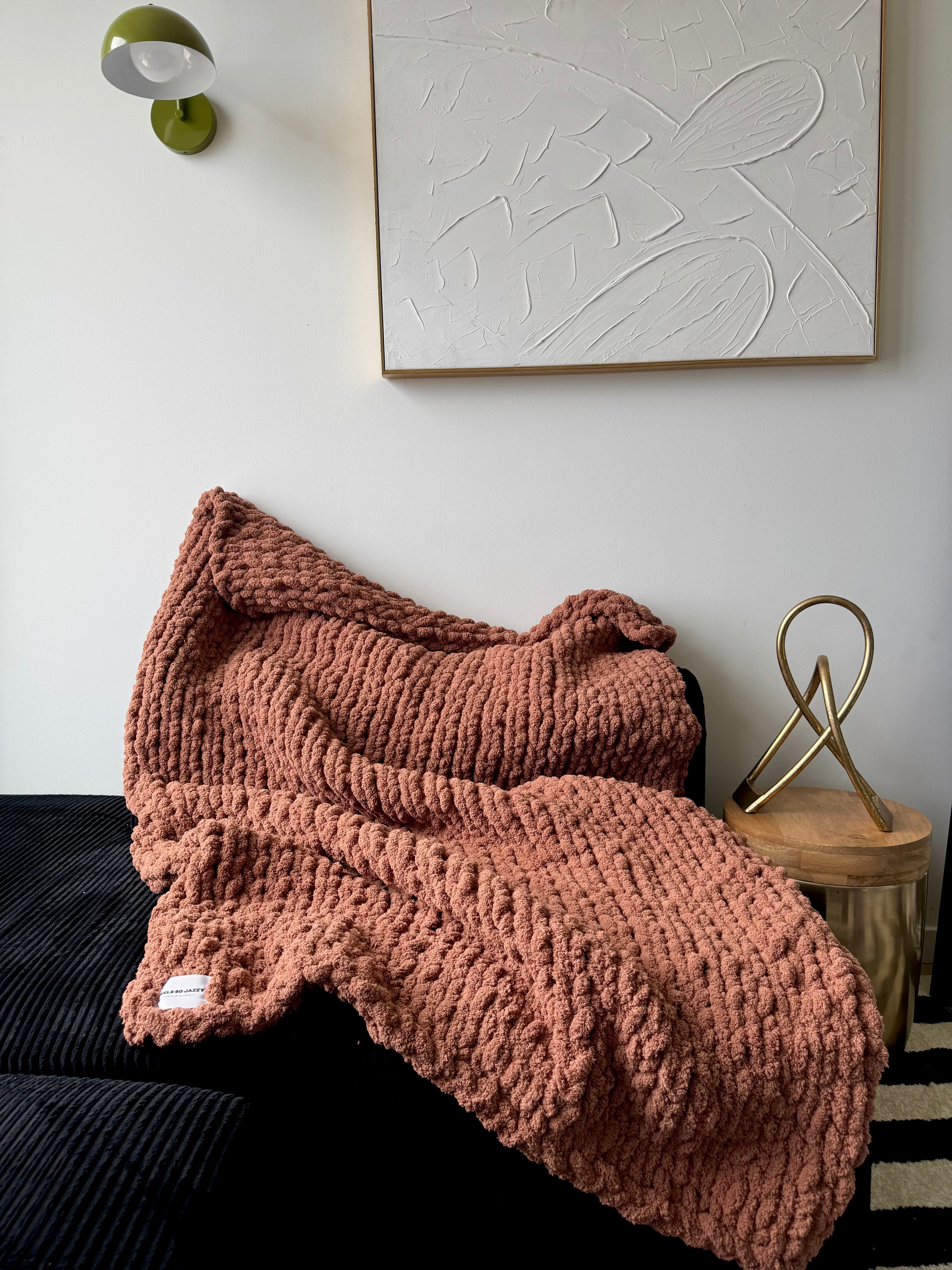 Chunky Knit Blanket — Solid Color