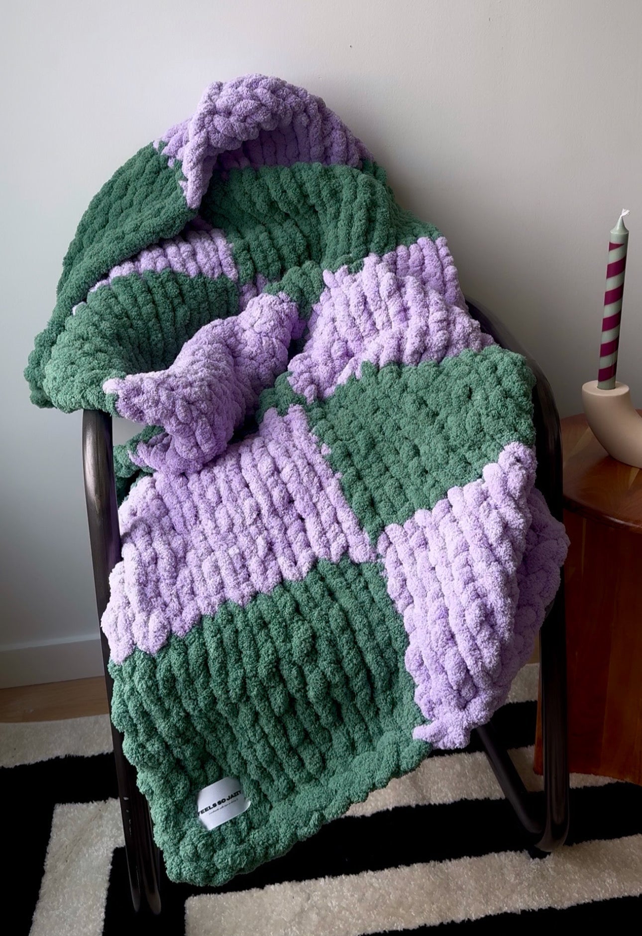 Chunky Knit Blanket — CHECKERED